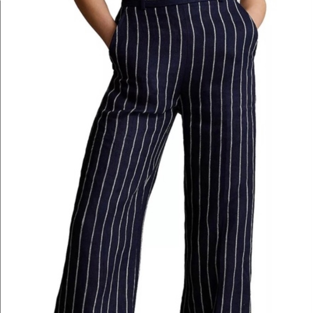 Abercrombie & Fitch High Waist Pinstripe Nautical Pants